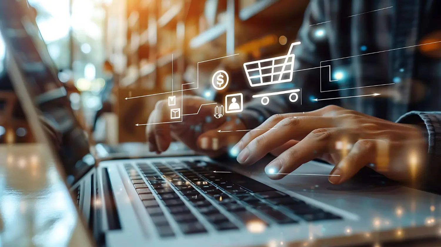Multichannel selling dashboard showing product listings synced across multiple marketplace integrations
